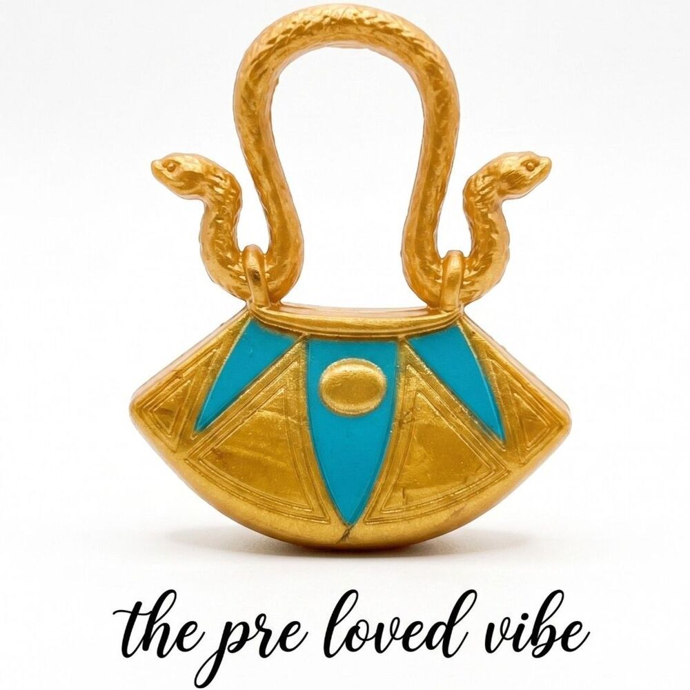 Monster High Doll Nefera de Nile 1st wave, original Gold & Teal Snake Head Purse